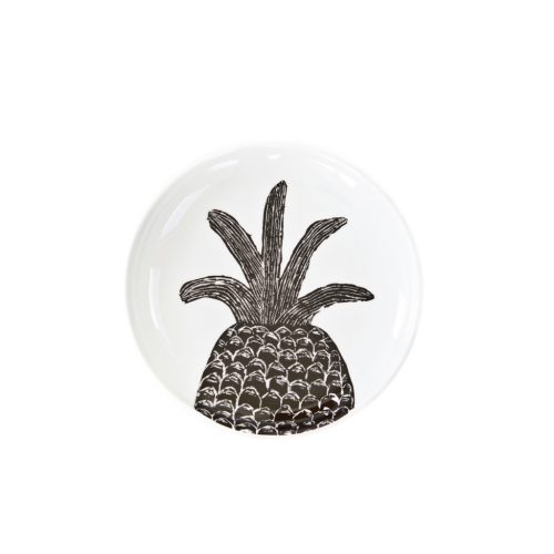 plato porcelana piña